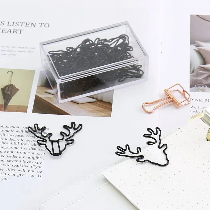 20/10pcs Vintage Deer - Paper Clips / Bookmark Pin