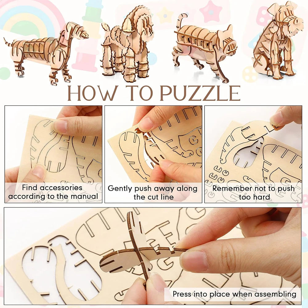 3D Wooden Puzzle - Miniatures (5 options)