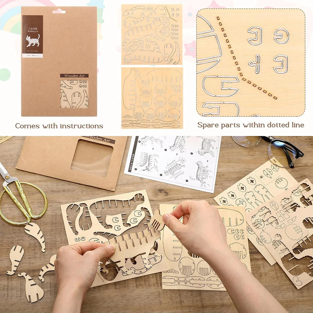 3D Wooden Puzzle - Miniatures (5 options)